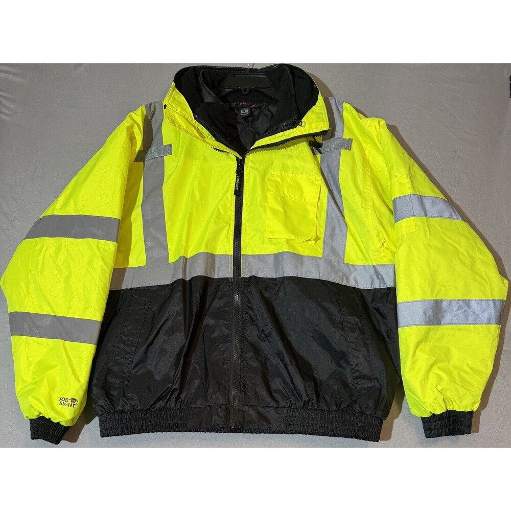 Tingley Job Sight High Visibility Reflective Layered Jacket 3XL Yellow Black